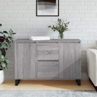 Dressoir 104x35x70 cm bewerkt hout grijs sonoma eikenkleurig
