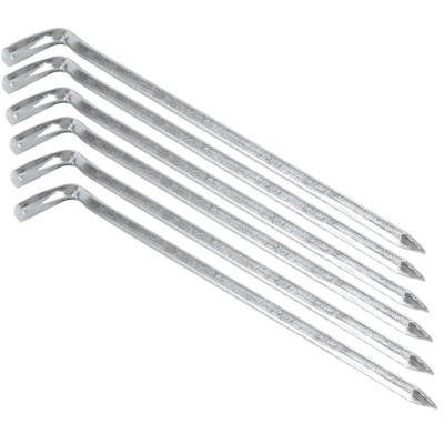 Grondpennen/tentharingen - 30x - 16 cm - metaal - voor harde ondergrond - camping