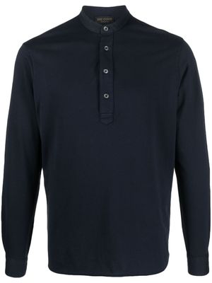 Dell'oglio polo à design sans col - Bleu