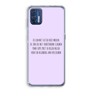 Regenboog: Motorola Moto G9 Plus Transparant Hoesje