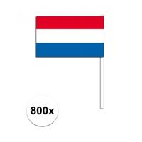 800x Nederlandse zwaaivlaggetjes 12 x 24 cm