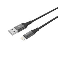 Celly - USB-Lightning Kabel 1 meter, Zwart - Celly - thumbnail