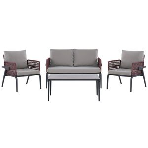 Beliani SCIACCA - Loungeset-Grijs-Aluminium