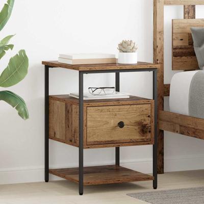 Nachtkastje 2 pcs Oud hout 40 x 42 x 56 cm Bewerkt hout