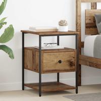 Nachtkastje 2 pcs Oud hout 40 x 42 x 56 cm Bewerkt hout