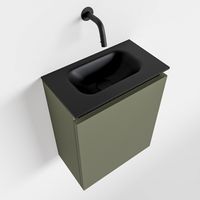 Toiletmeubel Mondiaz Ture | 40 cm | Meubelkleur Army | Eden wastafel Urban Midden | Zonder kraangat