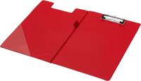 Q-CONNECT klemplaat, PP, ft A4, dubbel, rood