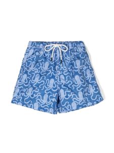 Fedeli short de bain à imprimé poulpe - Bleu