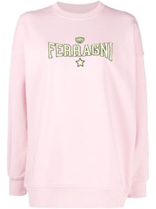 Chiara Ferragni sweat à logo brodé - Rose