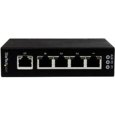 StarTech.com 5-poorts onbeheerde industriële gigabit Ethernet switch op een DIN-rail / wand monteer