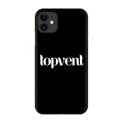 Topvent Zwart: Volledig geprint iPhone 11 Hoesje