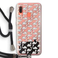 Zwanen: Samsung Galaxy A20e Transparant Hoesje met koord