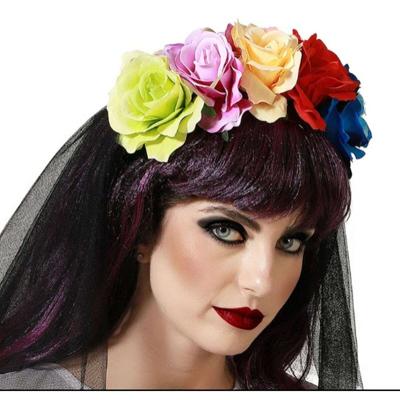 hoofdband Blommor Halloween