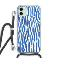 Blauwe nerven: iPhone 11 Transparant Hoesje met koord