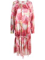 Diesel robe longue D-Cabir à fleurs - Rose - thumbnail