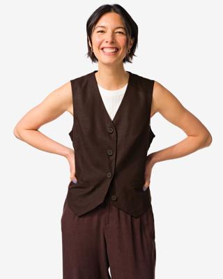 HEMA Damesgilet Isla donkerbruin (donkerbruin)