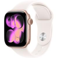 Apple Watch Series 11 GPS + Cellular - 42 mm - Roségouden aluminium kast - Lichtroze sportband - S/M