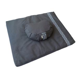 Meditation set with cushion crescent - Grey