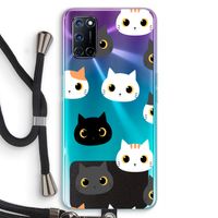 Katten: Oppo A92 Transparant Hoesje met koord
