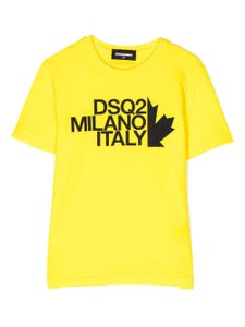 DSQUARED2 KIDS t-shirt à logo imprimé - Jaune