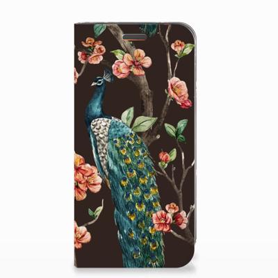 Motorola Moto E5 Play | Hoesje maken | Pauw met Bloemen