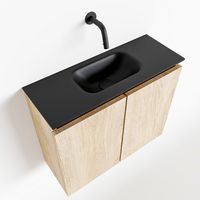 Toiletmeubel Mondiaz Ture | 60 cm | Meubelkleur Washed oak | Eden wastafel Urban Midden | Zonder kraangat