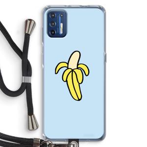 Banana: Motorola Moto G9 Plus Transparant Hoesje met koord