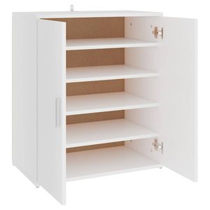 vidaXL Schoenenkast 60x35x70 cm bewerkt hout wit