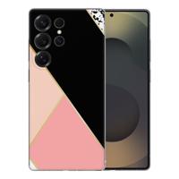 TPU Hoesje Samsung Galaxy S25 Ultra - Zwart Roze Vormen Backcover