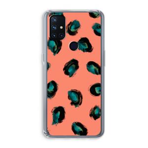 Pink Cheetah: OnePlus Nord N10 5G Transparant Hoesje