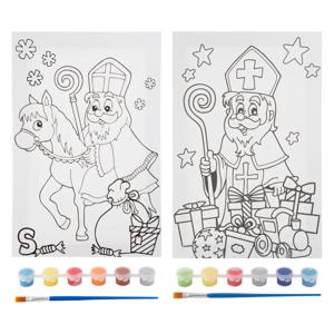 Grafix Sinterklaas canvas schilderen op nummer