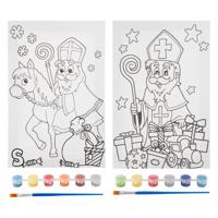 Grafix Sinterklaas canvas schilderen op nummer