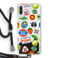 Fruitsticker: Samsung Galaxy A70 Transparant Hoesje met koord