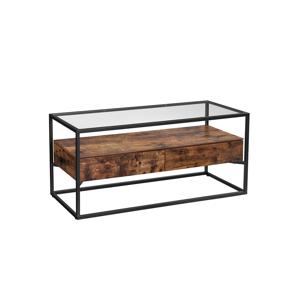 TV tafel vintage bruin-zwart