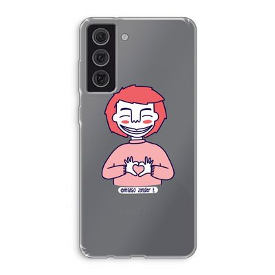 Hartje: Samsung Galaxy S21 FE Transparant Hoesje
