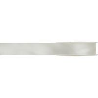 Hobby/decoratie satijnen lint - ivoorwit - 1 cm x 25 meter - cadeauverpakking - polyester
