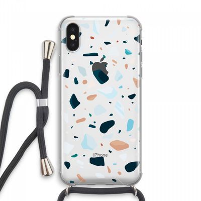 Terrazzo N°13: iPhone XS Max Transparant Hoesje met koord