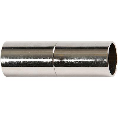 Creativ Company Magnetische sluiting, l: 23 mm, gatgrootte 6 mm, verzilverd, 2 stuk/ 1 doos