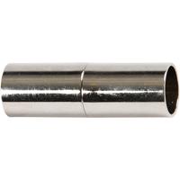 Creativ Company Magnetische sluiting, l: 23 mm, gatgrootte 6 mm, verzilverd, 2 stuk/ 1 doos