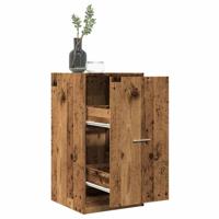Apothekerskast 40x41x77,5 cm bewerkt hout oud houtkleurig Apothekerskast 40x41x77,5 cm bewerkt hout oud houtkleurig