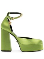 Versace escarpins satinés Medusa Aevitas 125 mm - Vert - thumbnail