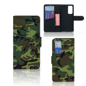 Huawei P40 Telefoon Hoesje Army Dark