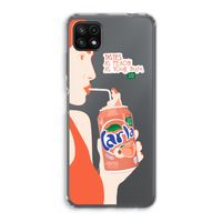 Peach please!: Samsung Galaxy A22 5G Transparant Hoesje