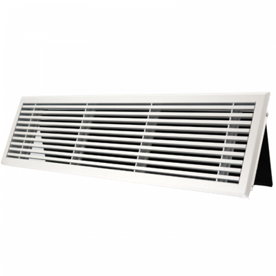 Wandrooster Met Volumeregelaar T.b.v. 800 X 150mm - Staal - Wit Ral9003