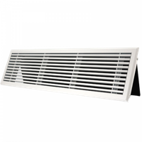 Wandrooster Met Volumeregelaar T.b.v. 800 X 150mm - Staal - Wit Ral9003