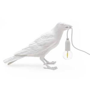 Seletti Bird Waiting tafellamp buiten wit