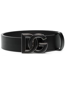 Dolce & Gabbana ceinture à plaque DG - Noir