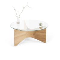 Umbra Ronde Salontafel Madera Eucalyptushout en glas, 84cm - Naturel - thumbnail