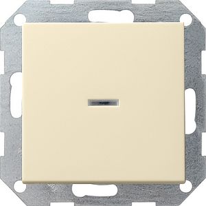 Gira drukvlak wissel schakelaar met contrlamp creme glanzend 013601