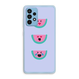Smiley watermeloen: Samsung Galaxy A52 Transparant Hoesje